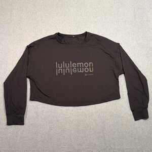 lululemon athletica Black Long Sleeve Crop Top